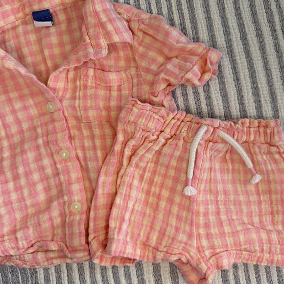 Old Navy Gingham Button Up Set - Picture 2 of 3